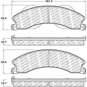 Centric Posi Quiet Pro™ Ceramic Rear Disc Brake Pads for Chevrolet Express - 500.14110