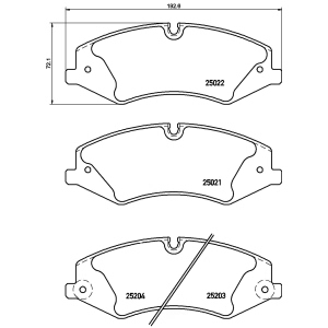 brembo Premium Low-Met OE Equivalent Front Brake Pads for Land Rover Discovery - P44022