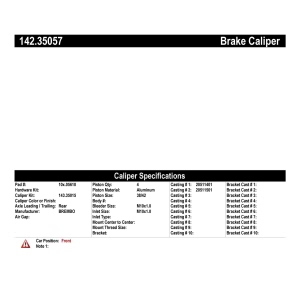 Centric Posi Quiet™ Loaded Brake Caliper for Mercedes-Benz 500E - 142.35057