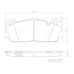 brembo Premium Ceramic Front Disc Brake Pads for 2012 BMW M6 - P06079N