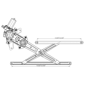 TYC Front Passenger Side Power Window Regulator And Motor Assembly for 2011 Honda Odyssey - 660603