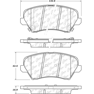 Centric Posi Quiet™ Ceramic Front Disc Brake Pads for Hyundai Elantra GT - 105.18280