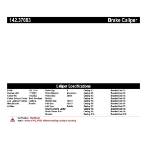 Centric Posi Quiet™ Loaded Brake Caliper for 2013 Porsche Cayenne - 142.37083