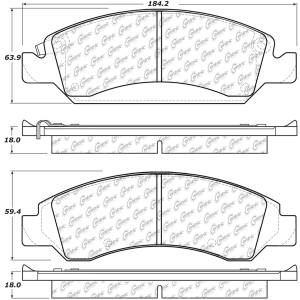 Centric Posi Quiet™ Ceramic Front Disc Brake Pads for 2013 Chevrolet Tahoe - 105.13630