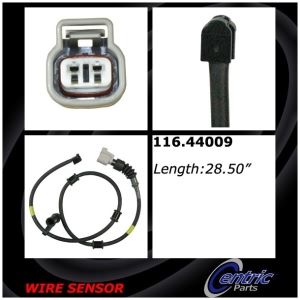 Centric Rear Brake Pad Sensor for Lexus - 116.44009