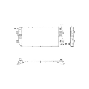 TYC Engine Coolant Radiator for GMC Savana 3500 - 2935