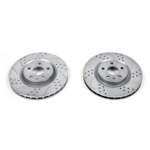 Power Stop PowerStop Evolution Performance Drilled, Slotted& Plated Brake Rotor Pair for 2011 Chevrolet Camaro - AR8680XPR