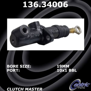Centric Premium Clutch Master Cylinder for BMW 633CSi - 136.34006