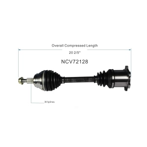 GSP North America Front Driver Side CV Axle Assembly for 2006 Volkswagen Golf - NCV72128