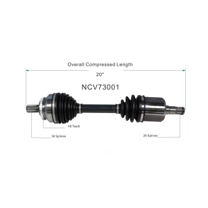 GSP North America Front Driver Side CV Axle Assembly for 2004 Volvo C70 - NCV73001