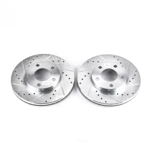 Power Stop PowerStop Evolution Performance Drilled, Slotted& Plated Brake Rotor Pair for 1997 Ford Mustang - AR8141XPR