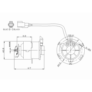 TYC Driver Side Engine Cooling Fan Motor - 630280