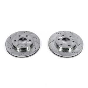 Power Stop PowerStop Evolution Performance Drilled, Slotted& Plated Brake Rotor Pair for 2012 Chevrolet Tahoe - AR82132XPR
