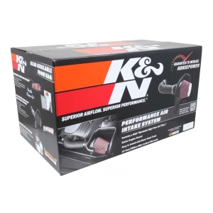 K&N 63 Series AirCharger® High-Density Polyethylene Black Cold Air Intake System with Red Filter for Chevrolet Silverado - 63-3082