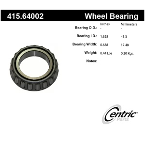 Centric Premium™ Front Driver Side Outer Wheel Bearing for 1991 Jaguar XJS - 415.64002