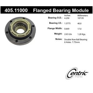 Centric Premium™ Wheel Bearing for 1989 Eagle Premier - 405.11000
