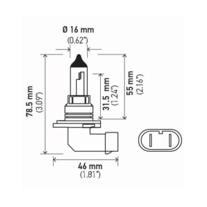 Hella Headlight Bulb for Isuzu i-290 - 9006XE-DB
