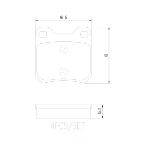 brembo Premium Ceramic Rear Disc Brake Pads for 2002 Saturn LW300 - P59014N