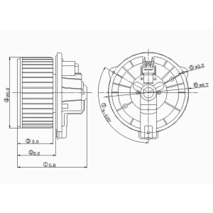 TYC Hvac Blower Motor Assembly for 2003 Mitsubishi Galant - 700037