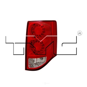 TYC Passenger Side Replacement Tail Light for 2013 Dodge Grand Caravan - 11-6369-00