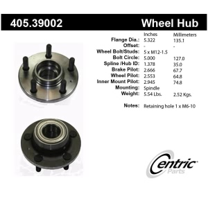 Centric Premium™ Wheel Bearing And Hub Assembly for 1991 Volvo 780 - 405.39002