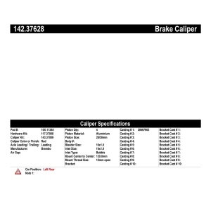 Centric Posi Quiet™ Loaded Brake Caliper for 2016 Porsche Boxster - 142.37628