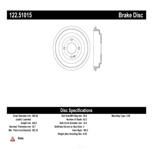 Centric Premium™ Brake Drum for Kia - 122.51015