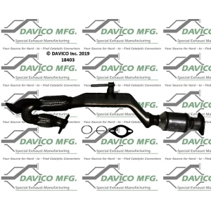 Davico Direct Fit Catalytic Converter and Pipe Assembly for 2009 Nissan Murano - 18403