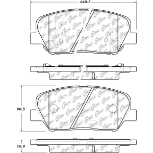 Centric Premium Ceramic Front Disc Brake Pads for 2013 Hyundai Veloster - 301.16750