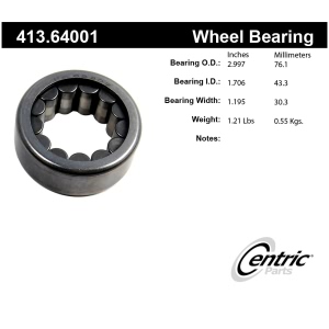 Centric Premium™ Rear Driver Side Wheel Bearing for 1989 Dodge W150 - 413.64001