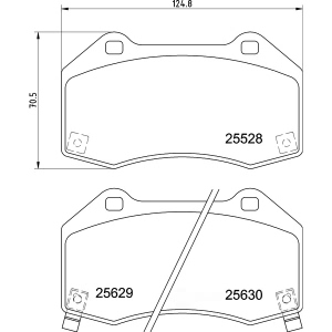 brembo Premium Low-Met OE Equivalent Front Brake Pads for Mazda MX-5 Miata - P23182