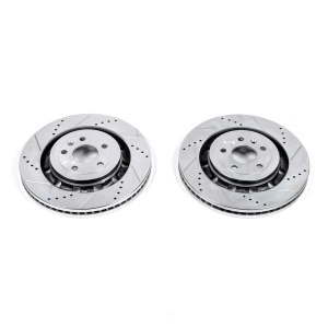 Power Stop PowerStop Evolution Performance Drilled, Slotted& Plated Brake Rotor Pair for 2014 Ford Police Interceptor Sedan - AR85141XPR