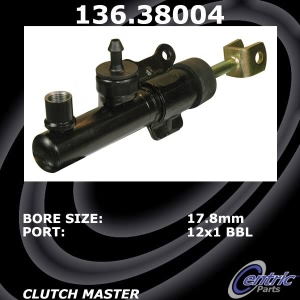 Centric Premium Clutch Master Cylinder for 1992 Saab 9000 - 136.38004