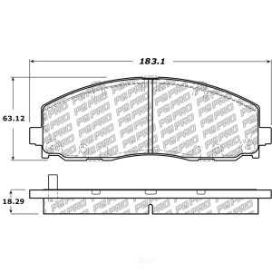 Centric Posi Quiet Pro™ Ceramic Front Disc Brake Pads for 2019 Dodge Journey - 500.15890