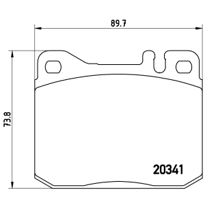 brembo Premium Low-Met OE Equivalent Front Brake Pads for Mercedes-Benz 560SEC - P50004