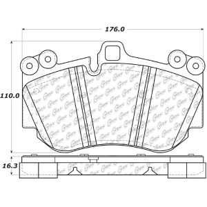 Centric Posi Quiet™ Semi-Metallic Brake Pads for 2014 Audi R8 - 104.11301