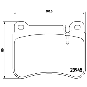 brembo Premium Low-Met OE Equivalent Front Brake Pads for 2009 Mercedes-Benz CLK350 - P50073