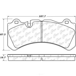 Centric Posi Quiet™ Ceramic Front Disc Brake Pads for 2019 Cadillac CTS - 105.18350
