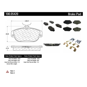 Centric Formula 100 Series™ OEM Brake Pads for 1997 Volvo S90 - 100.05420