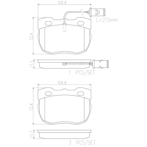 brembo Premium Ceramic Front Disc Brake Pads for 1994 Land Rover Range Rover - P44004N