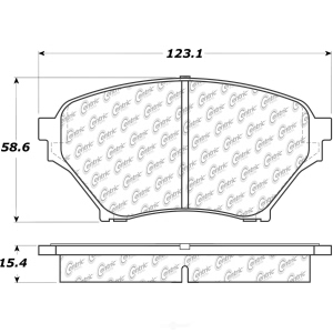 Centric Posi Quiet™ Extended Wear Semi-Metallic Front Disc Brake Pads for 2003 Mazda Miata - 106.08900