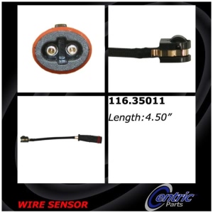 Centric Brake Pad Sensor Wire for Mercedes-Benz CL63 AMG - 116.35011