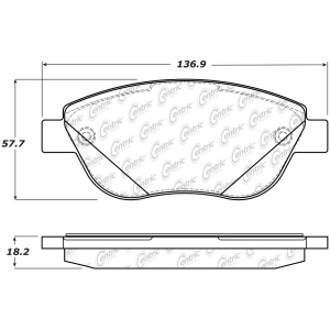 Centric Formula 100 Series™ OEM Brake Pads for 2018 Fiat 500 - 100.16181