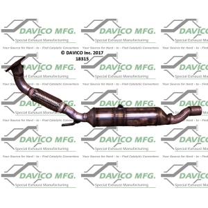 Davico Direct Fit Catalytic Converter and Pipe Assembly for 2003 Volkswagen Beetle - 18315