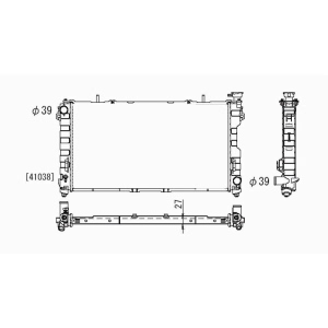 TYC Engine Coolant Radiator for Dodge Caravan - 2311