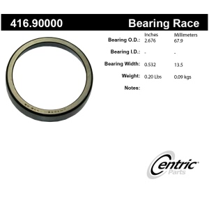 Centric Premium™ Rear Outer Wheel Bearing Race for 1988 Mercedes-Benz 300SEL - 416.90000