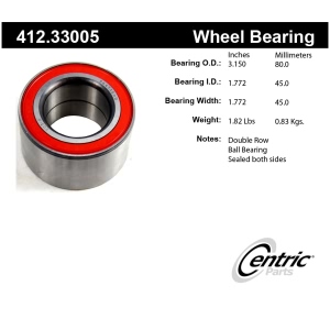 Centric Premium™ Wheel Bearing for 2001 Volkswagen EuroVan - 412.33005
