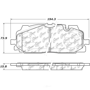 Centric Posi Quiet™ Semi-Metallic Front Disc Brake Pads for 2018 Audi Q5 - 104.18940