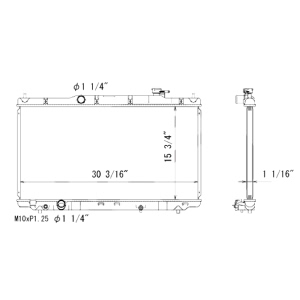 TYC Engine Coolant Radiator for Acura - 13516