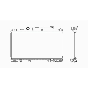 TYC Engine Coolant Radiator for 2003 Honda Civic - 2574